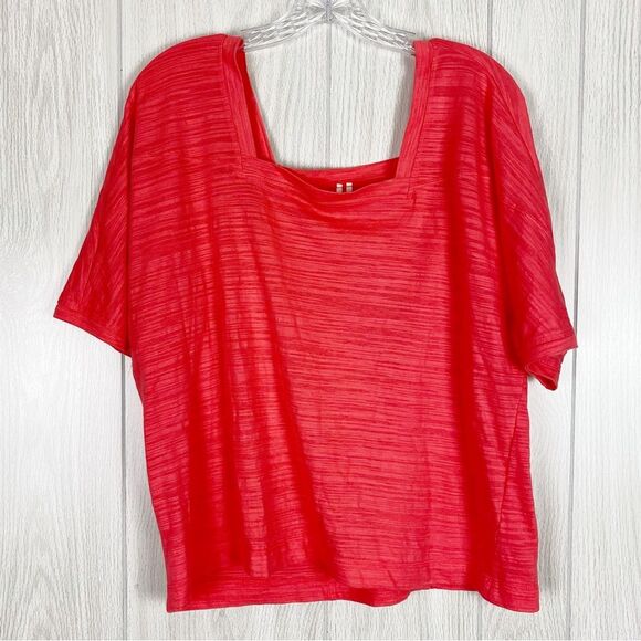 Anthropologie Tops - Anthropologie | Coral Deedee Dolman Sleeved Square Neck Top Size Medium